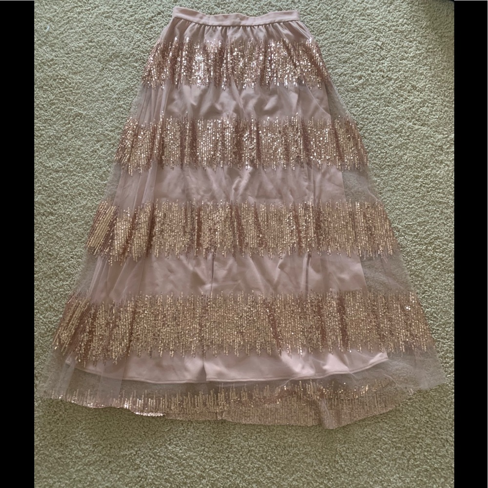 Sequin maxi skirt